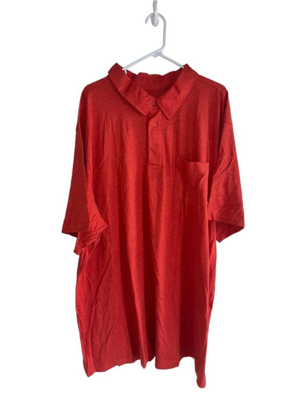 KingSize Mens Short Sleeve Polo Shirt Big & Tall 4X Red Preppy Golf